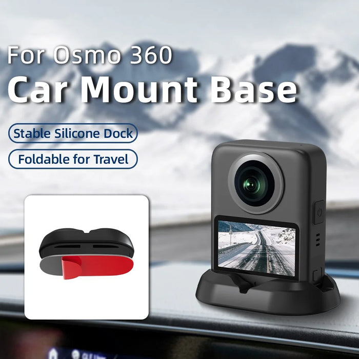 For DJI Osmo 360 Panoramic Camera Car Mount Base Stable Vertical Placement Silicone Base - 5