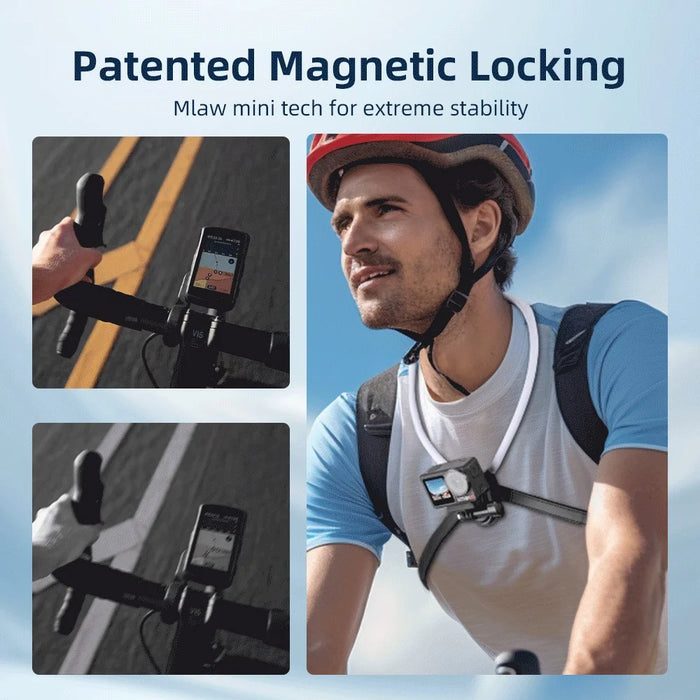FLYMILE Neck Mount with Strap for DJI Osmo 360 / Action 5 Pro / Pocket 3 Vertical Shooting Camera Holder - 3