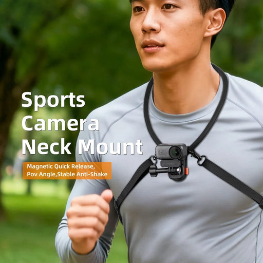FLYMILE Quick Release Neck Mount Bracket with Strap for Action Cameras Hanging Neck Holder - 2