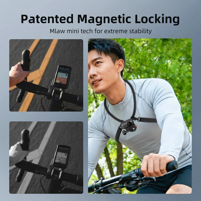 FLYMILE Quick Release Neck Mount Bracket with Strap for Action Cameras Hanging Neck Holder - 3