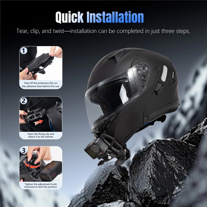 STARTRC For Motorcycle Helmet Universal Action Camera Mount Clamp Adjustable Angle Secure Fixation - 5