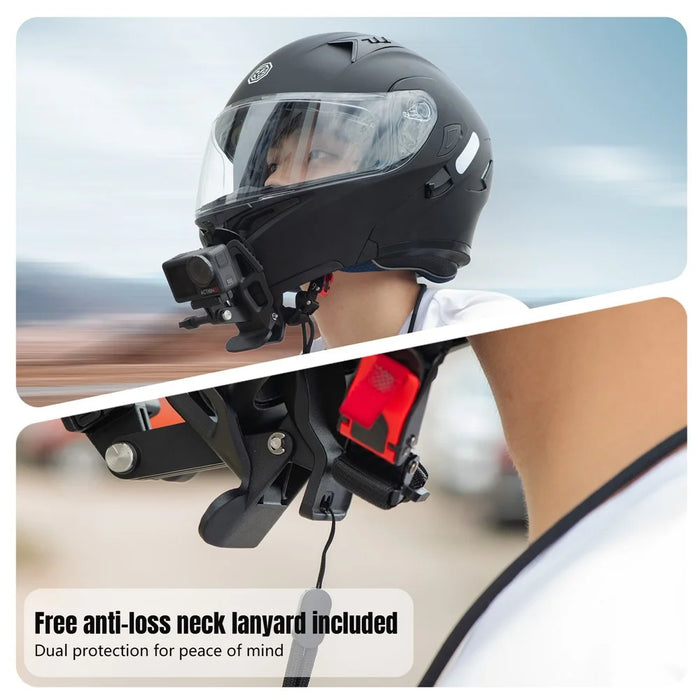 STARTRC For Motorcycle Helmet Universal Action Camera Mount Clamp Adjustable Angle Secure Fixation - 7