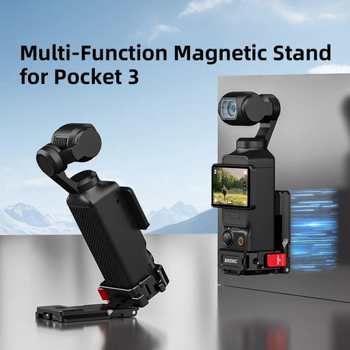 BRDRC For DJI Osmo Pocket 3 Multifuctional Magnetic Bracket Mount Expansion Adapter with Wrist Strap - 2