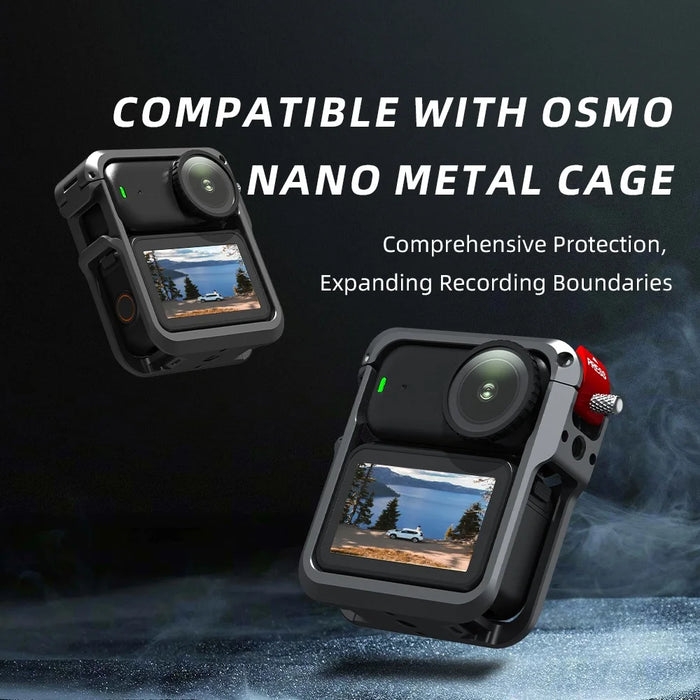FLYMILE For DJI Osmo Nano Metal Cage Dual Locking Silicone Protection Frame Magnetic Quick Release - 3