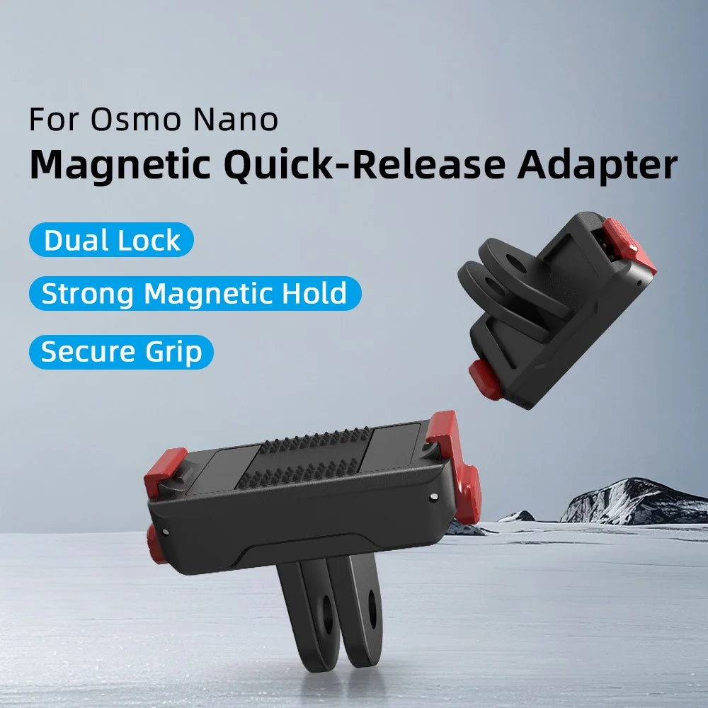 FLYMILE For DJI Osmo Nano Camera Quick Release Magnetic Base Dual Lock System Shock Absorption - 3