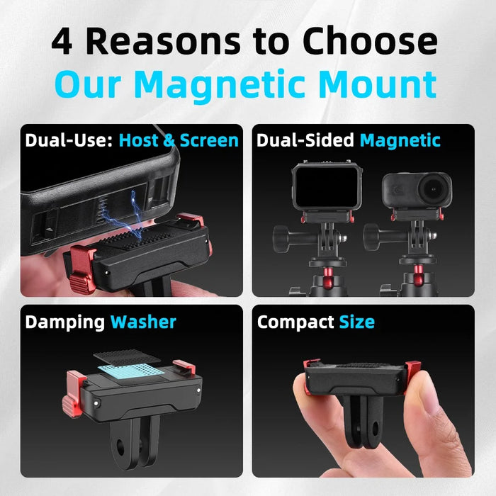 FLYMILE For DJI Osmo Nano Camera Quick Release Magnetic Base Dual Lock System Shock Absorption - 4