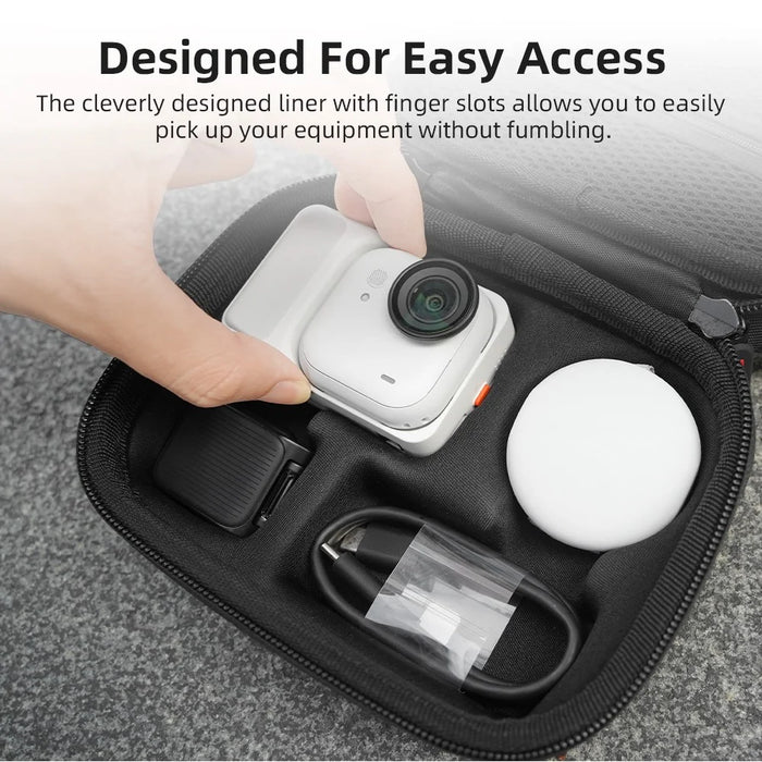 BRDRC For Insta360 Go Ultra Standard Edition Storage Case Protective Carrying Bag Shockproof Compartments - 7