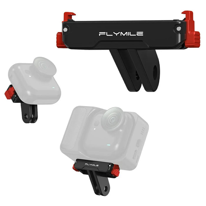 FLYMILE for Insta360 Go Ultra Magnetic Mount Adapter Quick Release Base Portable Metal Camera Accessories - Black - 1