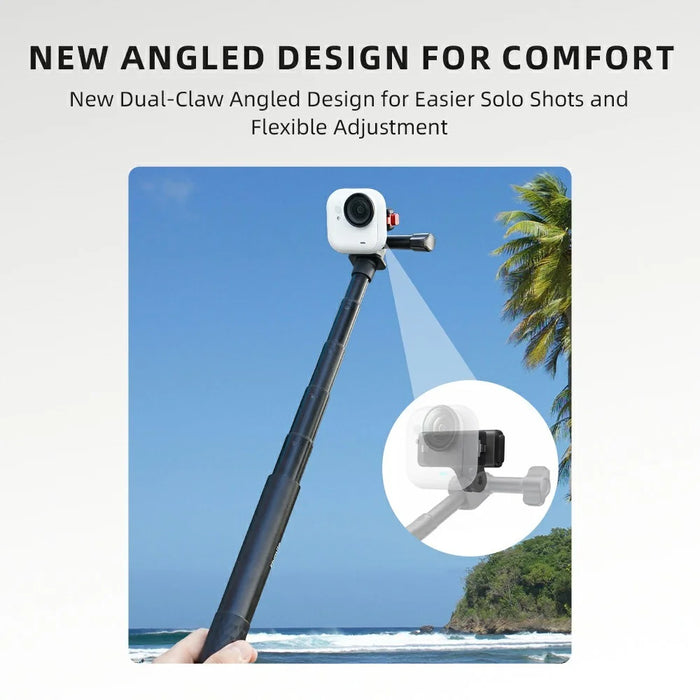 FLYMILE for Insta360 Go Ultra Magnetic Mount Adapter Quick Release Base Portable Metal Camera Accessories - Black - 4