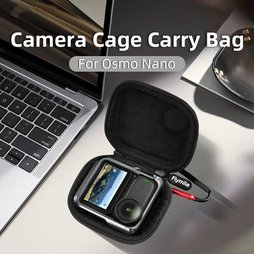 FLYMILE For DJI Osmo Nano Camera Cage-Compatible Shockproof Carry Case PU Leather Portable Storage Bag - 2