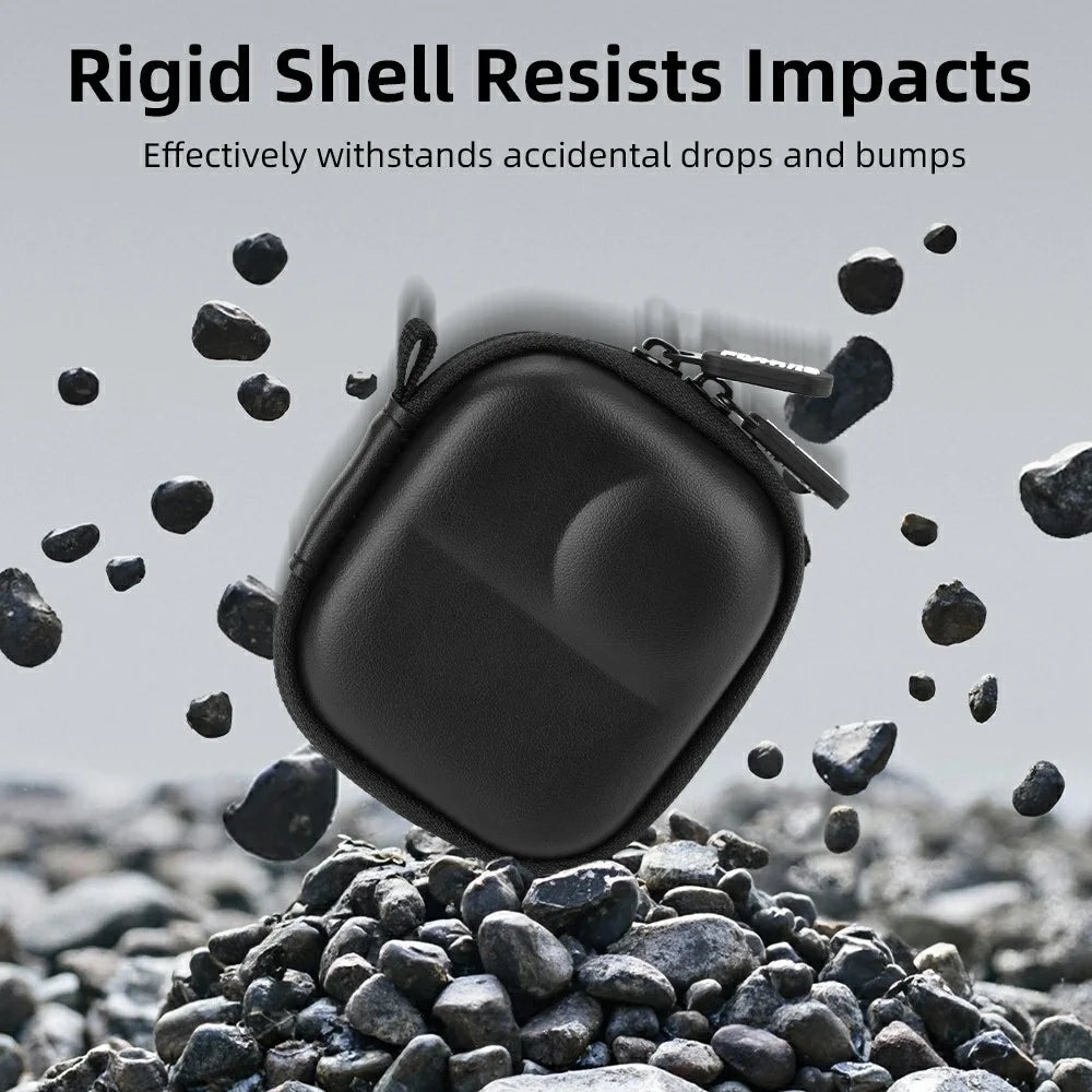 FLYMILE For DJI Osmo Nano Camera Cage-Compatible Shockproof Carry Case PU Leather Portable Storage Bag - 5