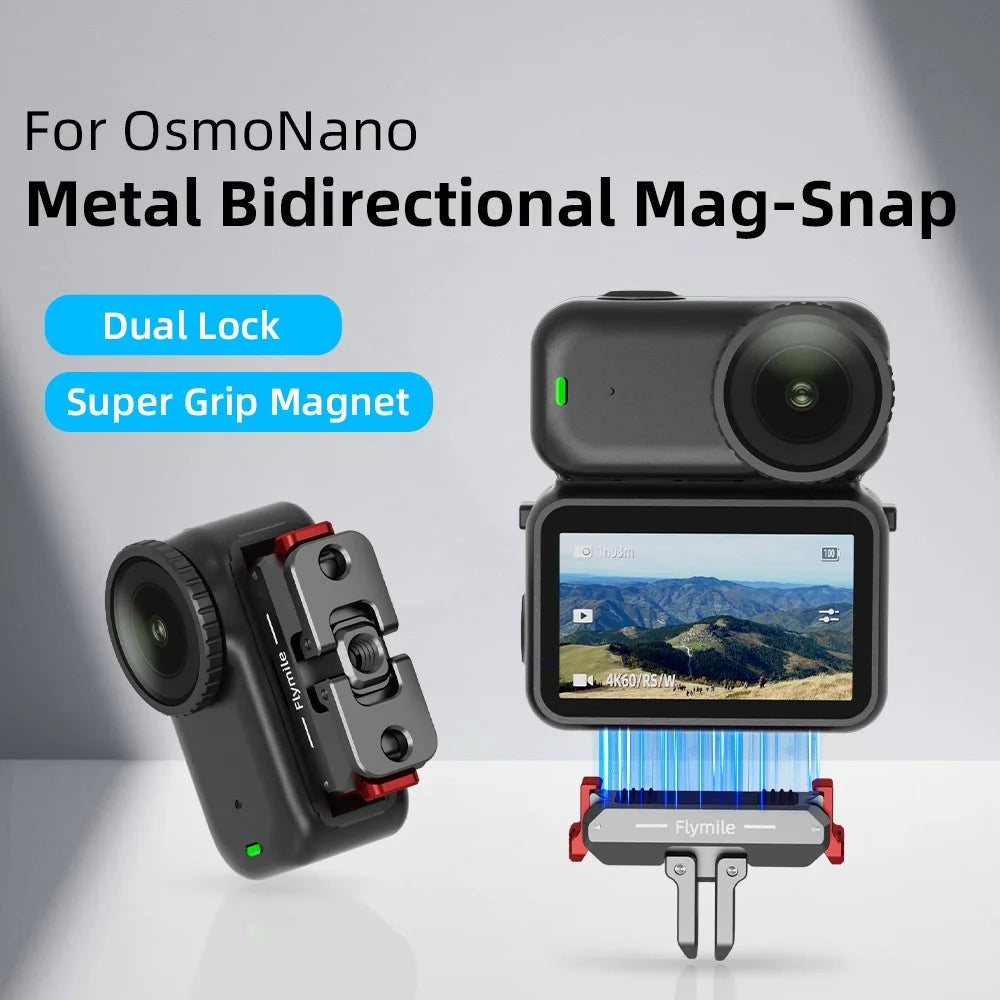 FLYMILE For DJI Osmo Nano Magnetic Quick Release Camera Case Shockproof Camera Cage Water-Resistant - Black - 4