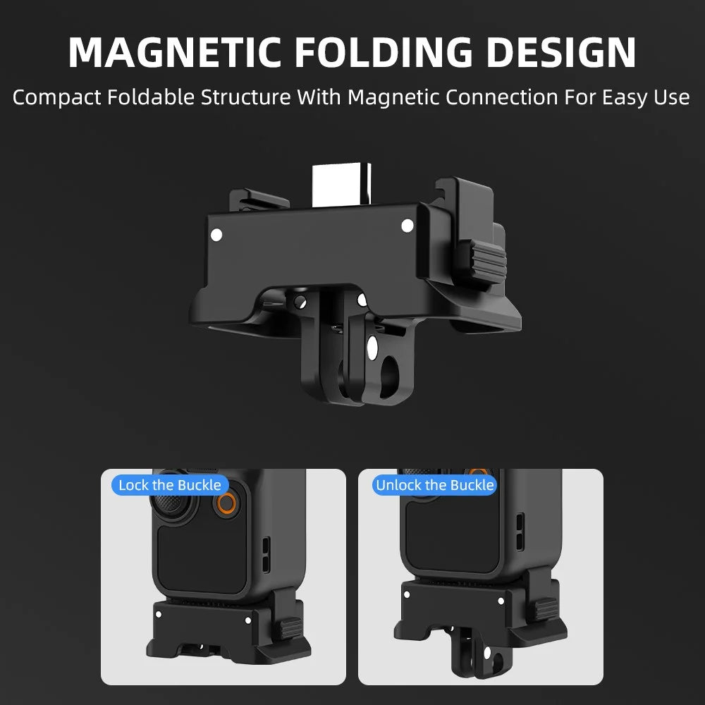 FLYMILE For DJI Osmo Pocket 3 Magnetic Charging Base Quick Release Scratch Resistant - Black - 7