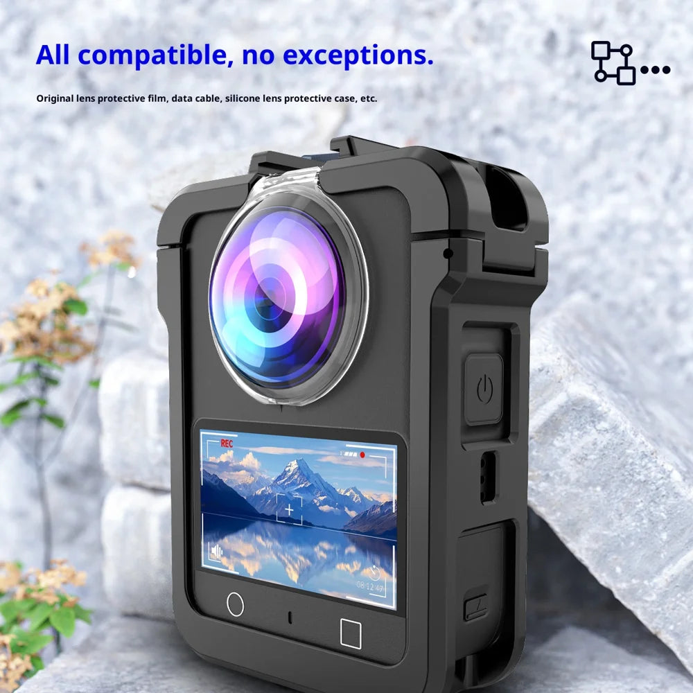 For DJI Osmo 360 Action Camera Protective Case Magnetic Quick Release Frame with Dual Cold Shoe Mount - 3