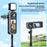 For Insta360 X5 Action Camera Metal Frame with Dual Cold Shoe Mount Aluminum Alloy Protective Case - 4