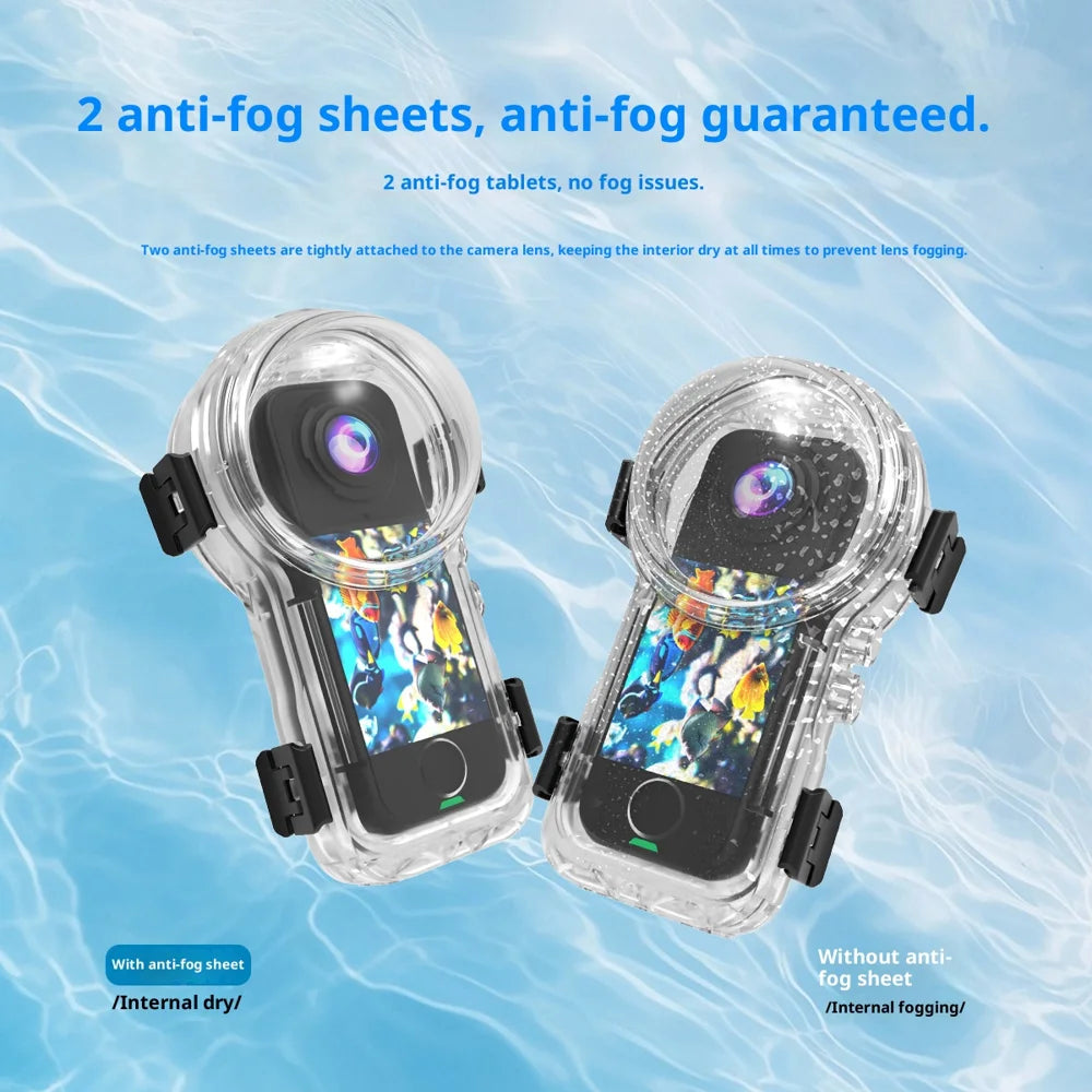 For Insta360 X4 Air Action Camera Invisible Waterproof Case Magnetic Quick Release 50m Diving Shell - 4