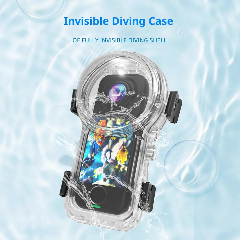 For Insta360 X4 Air Action Camera Invisible Waterproof Case Magnetic Quick Release 50m Diving Shell - 5
