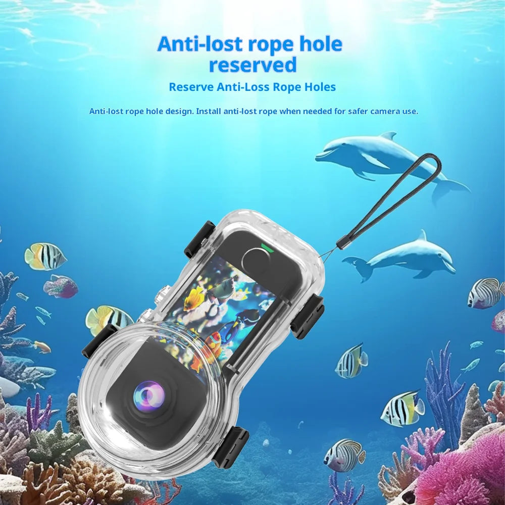 For Insta360 X4 Air Action Camera Invisible Waterproof Case Magnetic Quick Release 50m Diving Shell - 6