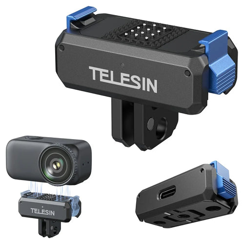 TELESIN S7-JBK-17-TDJ For DJI Osmo Nano Action Camera Magnetic Quick Release Charging Adapter Mount Base - 1