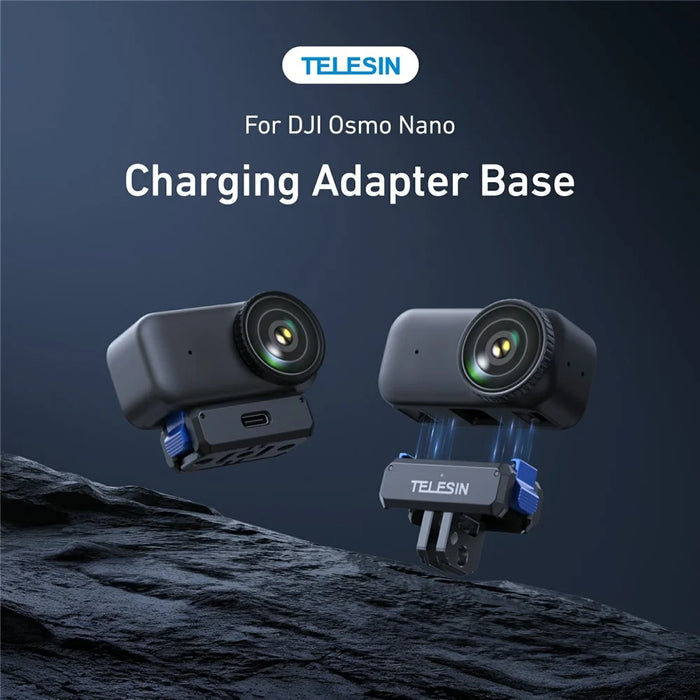 TELESIN S7-JBK-17-TDJ For DJI Osmo Nano Action Camera Magnetic Quick Release Charging Adapter Mount Base - 2