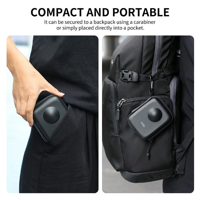 VRIG AC-57 For DJI Osmo 360 Camera Storage Bag PU Leather Anti Drop Zipper Protective Case - 4