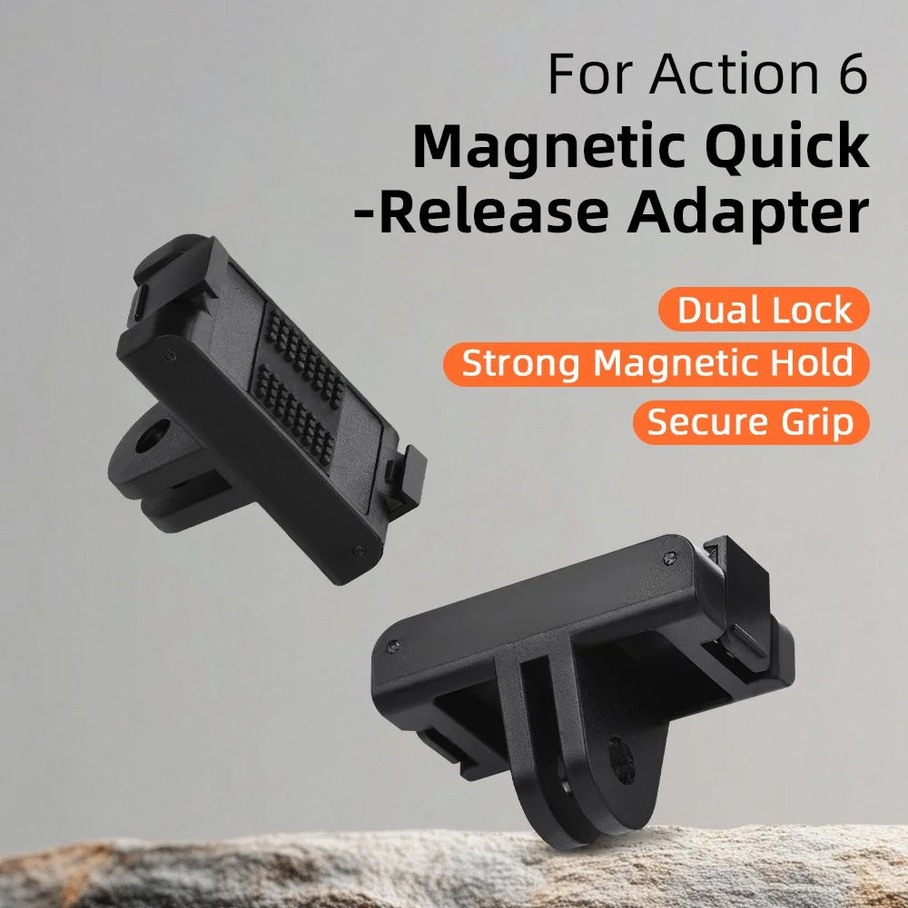 FLYMILE For DJI Osmo Nano / Action 6 Camera Magnetic Quick Release Adapter Two Claw Mount Base - 5