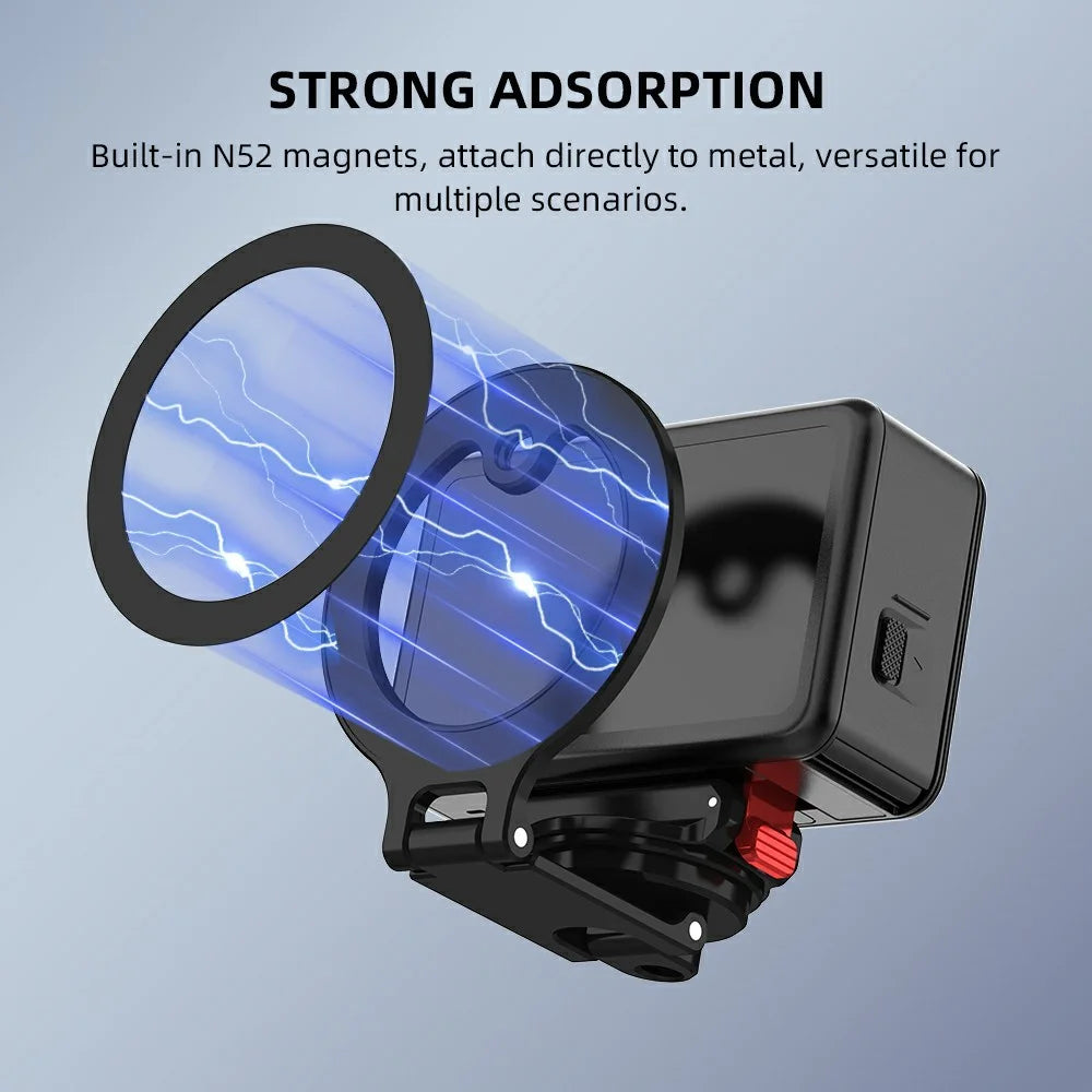 FLYMILE For DJI Osmo Action 6  /  Nano Dual-Sided Magnetic Holder Aluminum Alloy Quick-Release Magnetic Mount - 3