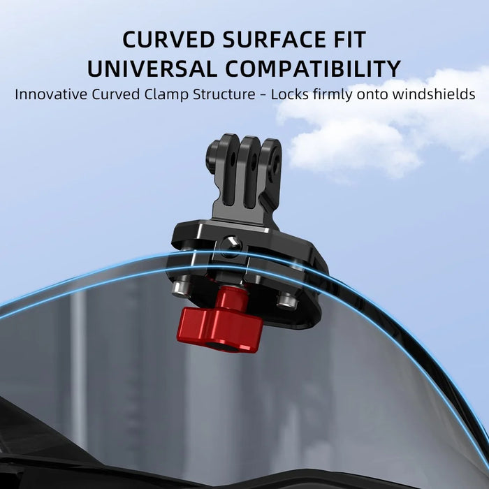 FLYMILE Motorcycle Windshield Mount for Action Cameras Clamp Holder - 7