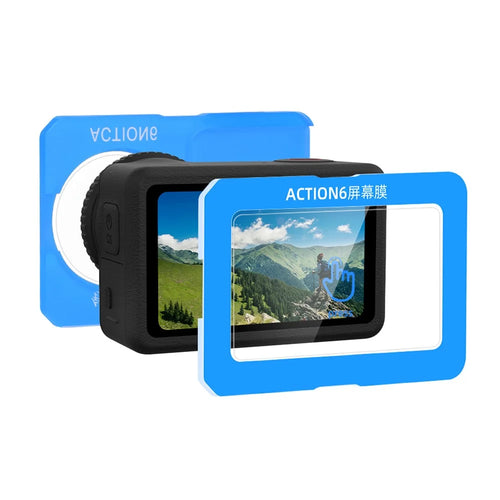 FLYMILE For DJI Osmo Action 6 Front and Rear Screen Protector Tempered Glass Lens Film with Application Tool Set - 1