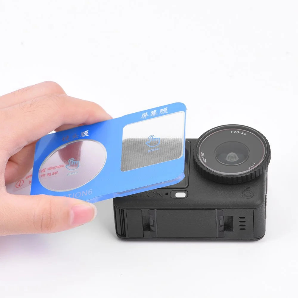 FLYMILE For DJI Osmo Action 6 Front and Rear Screen Protector Tempered Glass Lens Film with Application Tool Set - 4