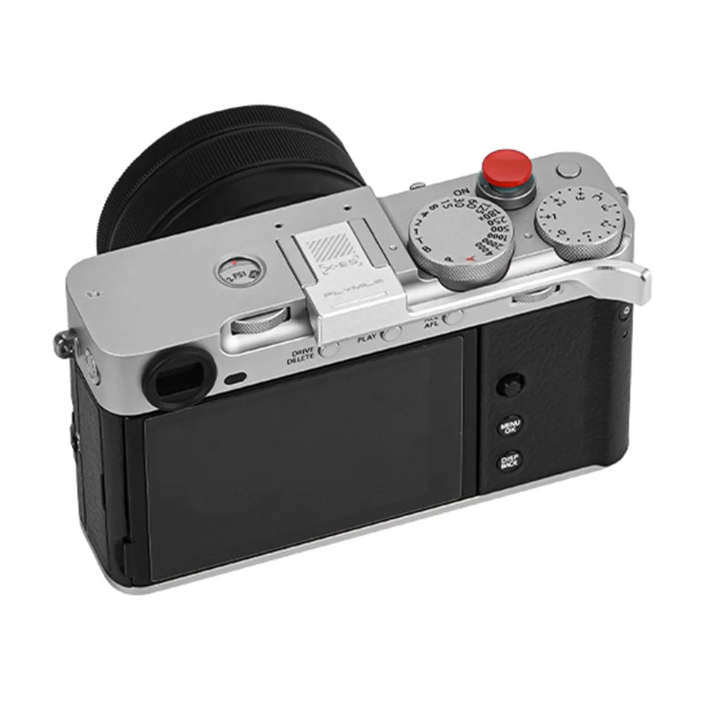 FLYMILE Thumb Grip for Fujifilm X-E5 Camera Thumbs Up Rest Hand Grip with Hot Shoe Cover - Silver - 2