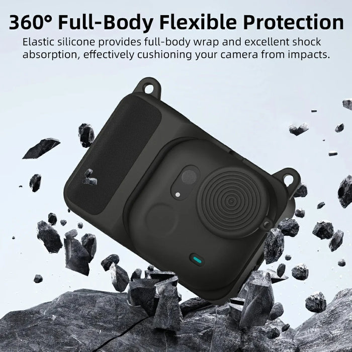 FLYMILE For Insta360 Go Ultra Silicone Case 360° Full Protection Protective Cover Compatible with Magnetic Quick-Release - 3