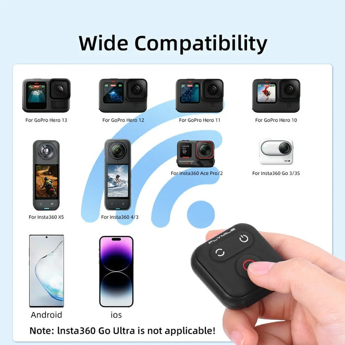 FLYMILE Wireless Controller Wrist Strap for Insta360  /  GoPro  /  Phone Bluetooth-compatible Remote Control - 4