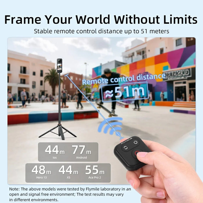 FLYMILE Wireless Controller Wrist Strap for Insta360  /  GoPro  /  Phone Bluetooth-compatible Remote Control - 5