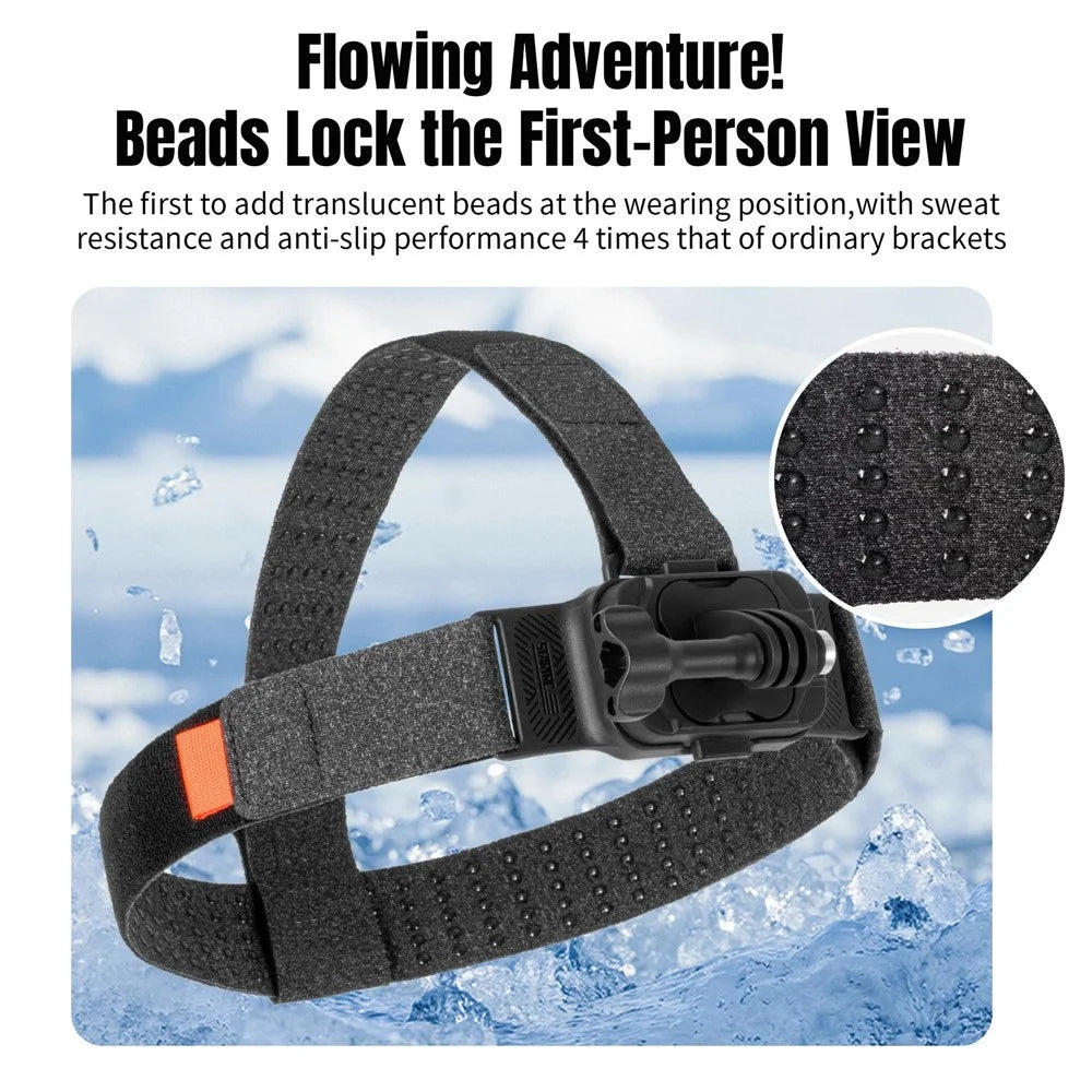 STARTRC Head Strap Mount Magnetic Quick Release Sports Camera Holder for First Person Shooting - 5
