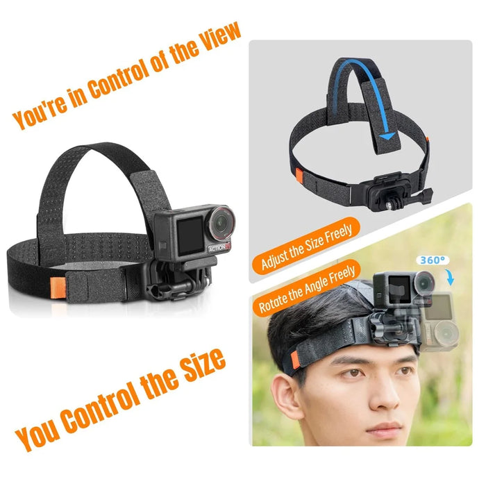 STARTRC Head Strap Mount Magnetic Quick Release Sports Camera Holder for First Person Shooting - 6