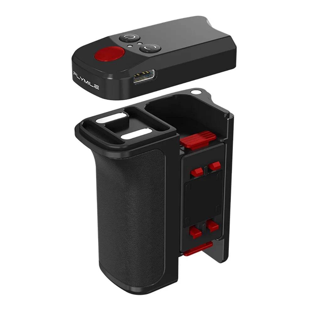 FLYMILE Bluetooth-compatible Street Photography Handle Kit for Insta360 Ace Pro 2 / Ace Pro / X5 Quick Release Ergonomic Grip - 2