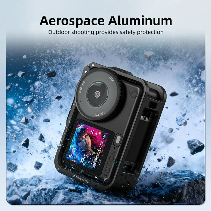 FLYMILE For DJI Osmo Action 6 Street Photography Handle Set Modular Design Magnetic Quick Release Cold Shoe Mount - Black - 7