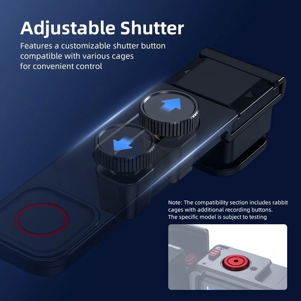 FLYMILE For DJI Osmo Action 6 Plastic Street Photography Handle Kit with Quick Release Base Adjustable Shutter - Black - 4