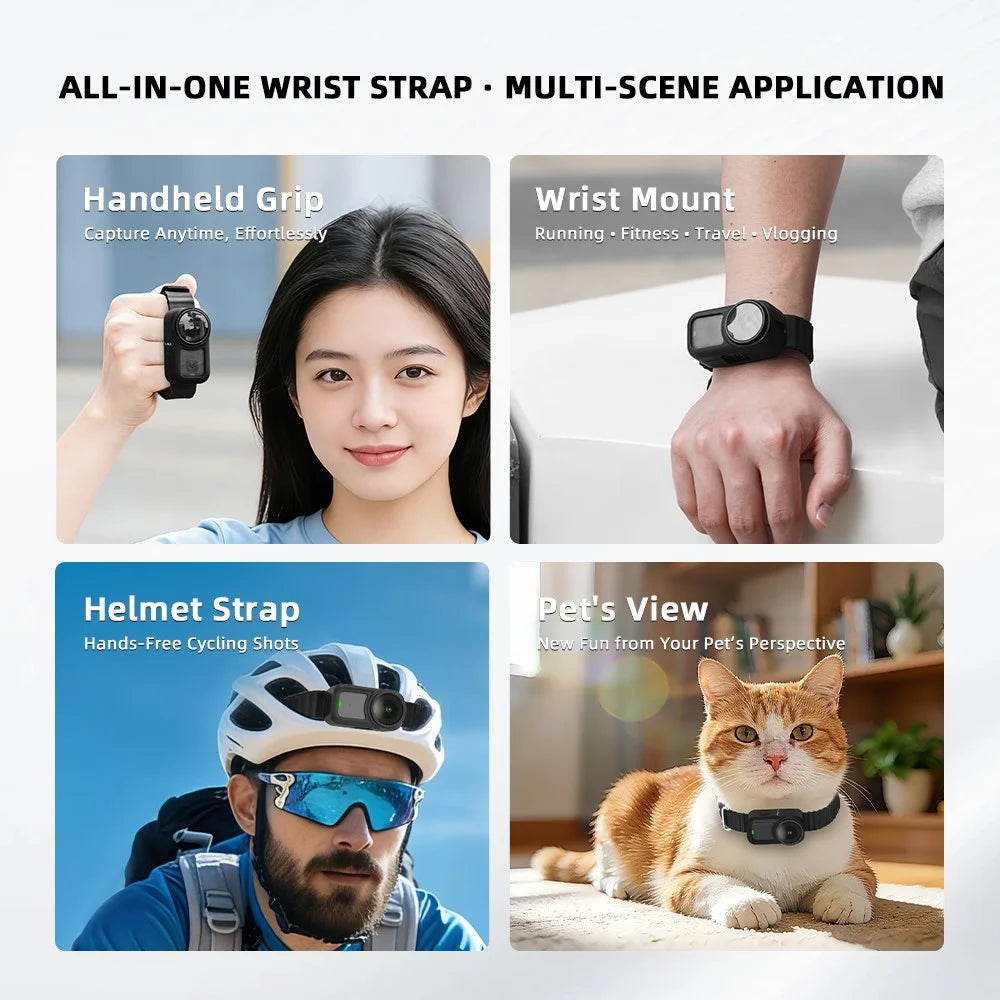 FLYMILE For DJI Osmo Nano Expansion Strap Adjustable Silicone Wristband - Black - 5
