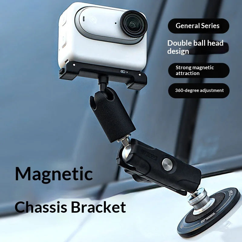 STARTRC Magnetic Base Stand for Insta360/DJI Action/GoPro Camera 360 Degree Adjustable Dual Ball Head Desktop Mount - 2