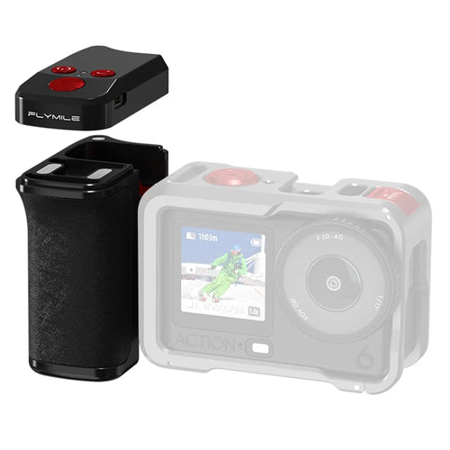 FLYMILE For DJI Osmo Action 6 Photography Handle Kit Bluetooth-Compatible Street Camera Grip Holder - Black - 1