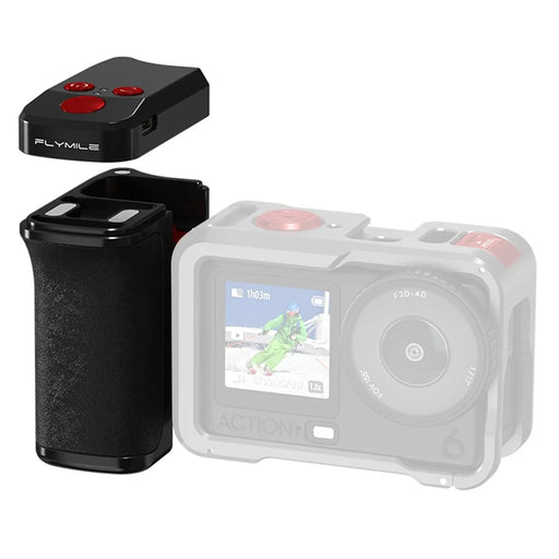 FLYMILE For DJI Osmo Action 6 Photography Handle Kit Bluetooth-Compatible Street Camera Grip Holder - Black - 1