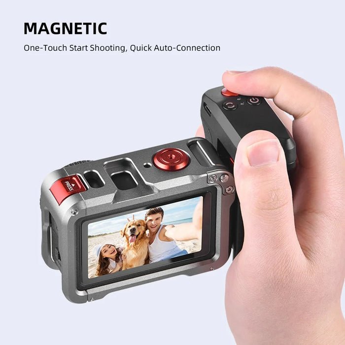 FLYMILE For DJI Osmo Action 6 Photography Handle Kit Bluetooth-Compatible Street Camera Grip Holder - Black - 7