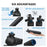 FLYMILE Action Camera Extension Tripod with 1 / 4 Interface, Ball Head 360-Degree Adjustable Telescopic Stand - Black - 3