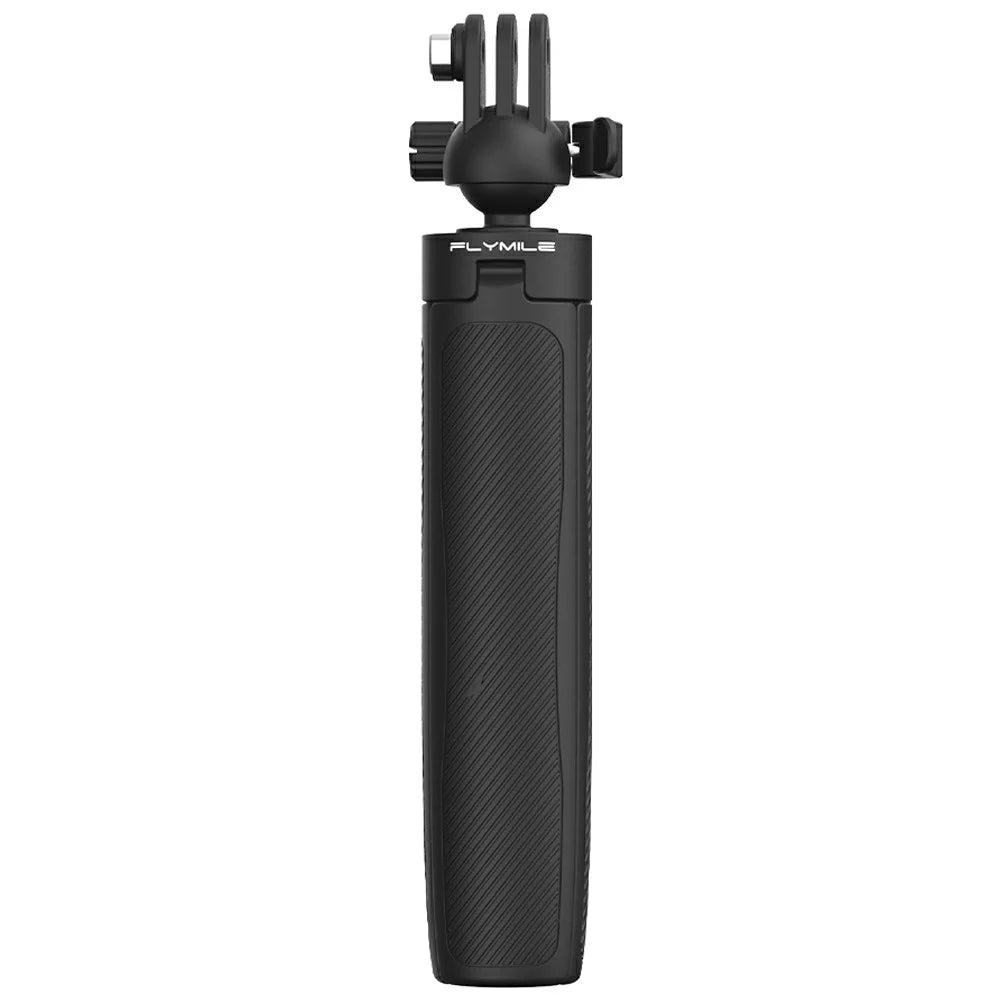 FLYMILE Action Camera Extension Tripod with Two-Claw Adapter, Ball Head 360 Degree Adjustable Telescopic Stand - Black - 1
