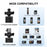 FLYMILE Action Camera Extension Tripod with Two-Claw Adapter, Ball Head 360 Degree Adjustable Telescopic Stand - Black - 5