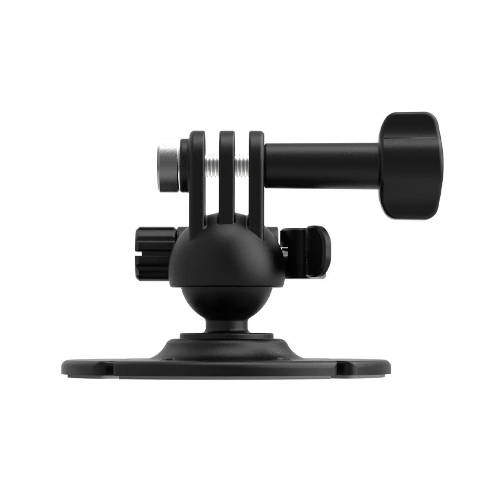 FLYMILE Action Camera Ball Head Sticky Mount 360 Degree Flexible Adjustment for Two Claw Interface Cameras - Black - 1