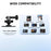 FLYMILE Action Camera Ball Head Sticky Mount 360 Degree Flexible Adjustment for Two Claw Interface Cameras - Black - 6