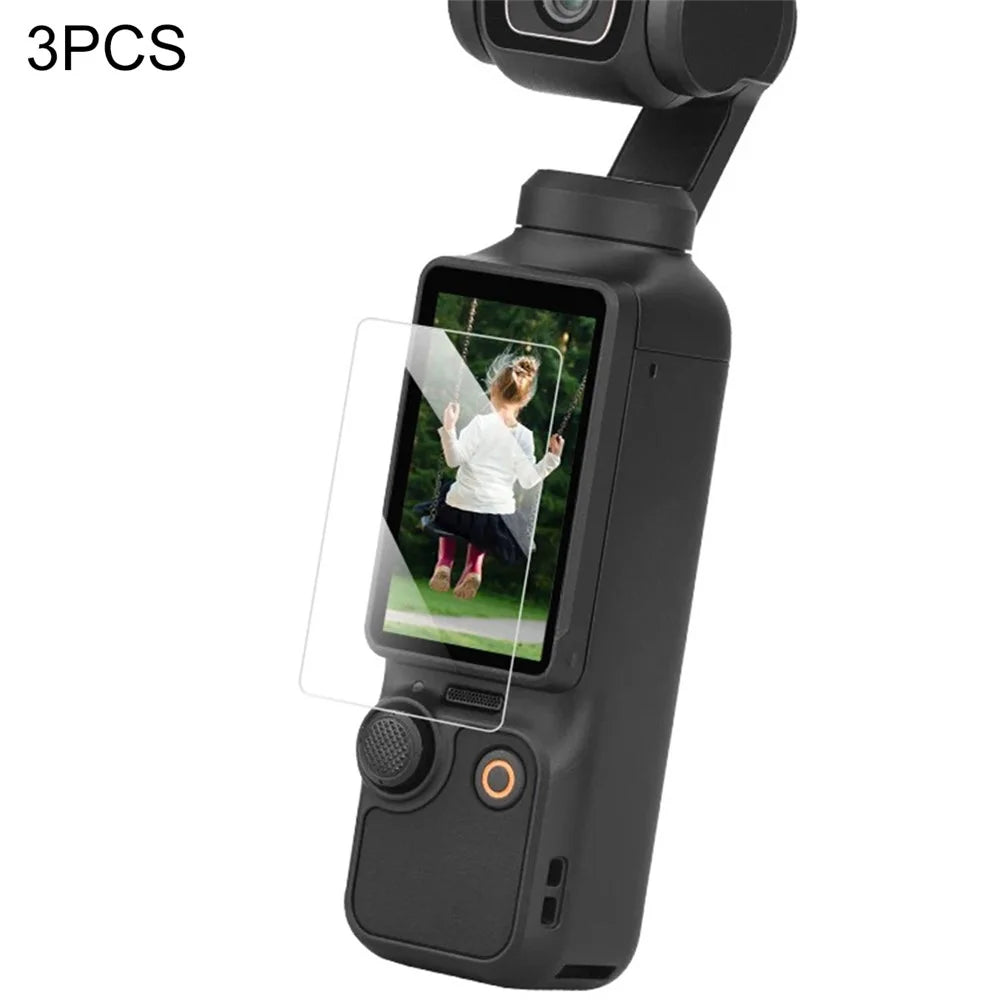 3Pcs For DJI Osmo Pocket 3 Camera Screen Protectors Tempered Glass 9H Hardness Camera Films - Transparent - 1